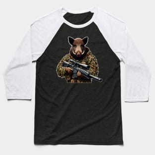 Sniper Wild Boar Baseball T-Shirt